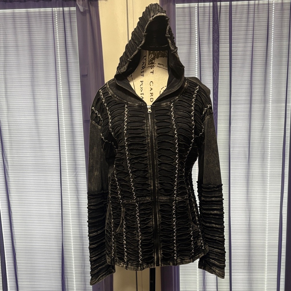 Stylish Black Hooded Women's Jacket